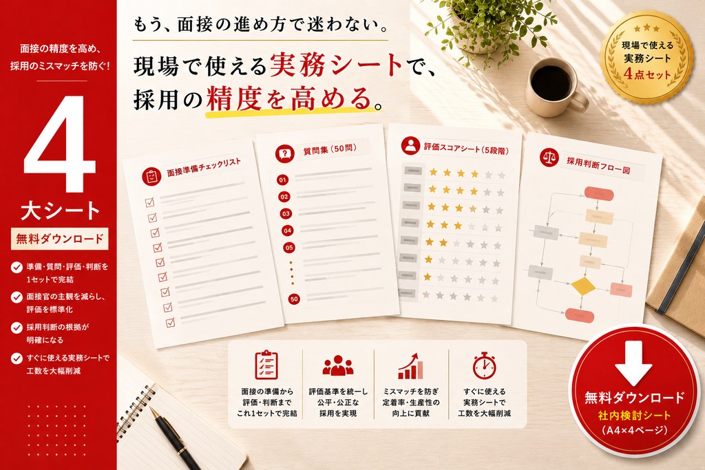 外国人材の面接 完全ガイド 社内検討シート